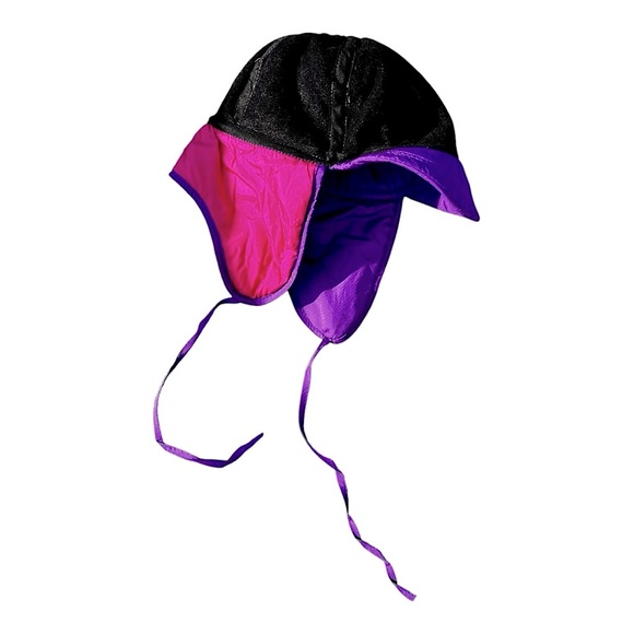 Vintage SKYR Performance Ski Hat Purple Pink Winter Nylon Baseball Puffy Cap - Picture 12 of 16